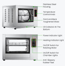 Benchstar YXD-266E Compact Heavy Duty 4-Basket Commercial Chicken Rotisserie (8-12 Birds)