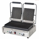 Apuro DY994-A Bistro Double Ribbed Contact Grill