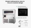 Blizzard SN-80C 95kg Commercial Crescent Ice Machine