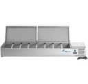 FED-X Salad Bench with Stainless Steel Lids - XVRX1800/380S FED-X Salad Bench with Stainless Steel Lids - XVRX1800/380S