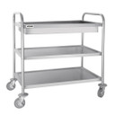 CC365 Vogue Stainless Steel 3 Tier Deep Tray Clearing Trolley CC365 Vogue Stainless Steel 3 Tier Deep Tray Clearing Trolley
