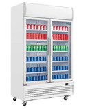 Polar G-Series Hinged Door Upright Display Cooler with Light Box 950Ltr