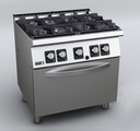 Fagor Kore 700 4 Burner Gas Range with Gas Oven - C-G741H