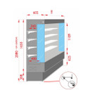 Tecnodom Open Chiller with 4 Shelves TDVC60-CA-100 Tecnodom Open Chiller with 4 Shelves TDVC60-CA-100