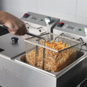 Apuro FS499-A Twin Tank Twin Basket 2x 5Ltr Countertop Fryer with Timer 2x 2.2kW Apuro FS499-A Twin Tank Twin Basket 2x 5Ltr Countertop Fryer with Timer 2x 2.2kW