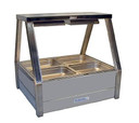 Roband E22RD Straight Glass Double Row Commercial Hot Food Display Bar with Rear Roller Doors