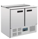 Polar G606-A G-Series Saladette Counter Fridge 240L | 2-Door Prep Bench