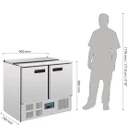 Polar G606-A G-Series Saladette Counter Fridge 240L | 2-Door Prep Bench