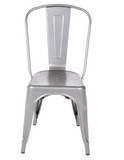 Bolero GL329 Gun Metal Grey Steel Bistro Side Chair (Pack of 4)