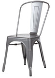 Bolero GL329 Gun Metal Grey Steel Bistro Side Chair (Pack of 4)