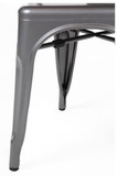 Bolero GL329 Gun Metal Grey Steel Bistro Side Chair (Pack of 4)