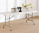 L001 Bolero 6ft Centre Folding Utility Table White