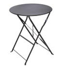Bolero GH558 Black Pavement Style Steel Table 595mm