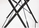 Bolero GH558 Black Pavement Style Steel Table 595mm
