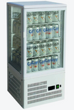 Thermaster Four-Sided Countertop Beverage Display Fridge White - TCBD78W Thermaster Four-Sided Countertop Beverage Display Fridge White - TCBD78W