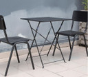 Bolero GK989 Black Square Pavement Style Steel Table