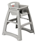 M959 Rubbermaid Sturdy Stacking High Chair Platinum