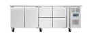 Polar UA021-A U-series Double Door and 4 Drawer Counter Fridge 476 Ltr
