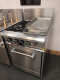 Ex-Showroom LKKOB4C-OD 2 Gas Open Burner Cooktop & 300mm RHS Griddle + Static Oven NG