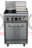 Ex-Showroom LKKOB4C-OD 2 Gas Open Burner Cooktop & 300mm RHS Griddle + Static Oven NG