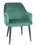 Bolero FX070 Lia Velvet Set of 2 Chairs - Dark Green