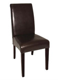 Bolero GF956 Curved Back Leather Chairs (Pack of 2