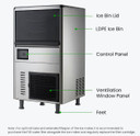 SN-068F Blizzard Ice Maker – 60kg Granular Commercial Ice Machine