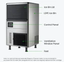 Blizzard SN-068F 60kg Commercial Granular Ice Machine | 20kg Bin 10A