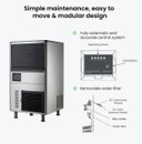 SN-068F Blizzard Ice Maker – 60kg Granular Commercial Ice Machine
