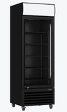 Thermaster Single Glass Door Black Colourbond Upright Drink Fridge LG-540BP