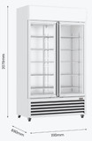 Thermaster Colourbond Upright Beverage Fridge 2 Doors White LG-1000P