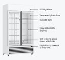 Thermaster Colourbond Upright Beverage Fridge 2 Doors White LG-1000P