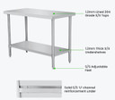 WB6-1500/A Stainless Steel Workbench