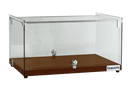 Exquisite CD35-W - 1 Tier Flat Glass Ambient Cake Display Walnut Colour Exquisite CD35-W - 1 Tier Flat Glass Ambient Cake Display Walnut Colour