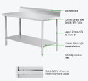 WBB6-1500/A Workbench with Splashback