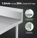 Modular System Workbench with Splashback - WBB6-2100/A