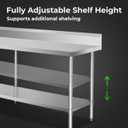 Modular System Workbench with Splashback - WBB6-2100/A