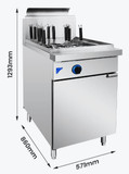 PC150-9 V Pan Natural Gas 9 Baskets Pasta and Noodle Cooker
