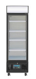 Polar GH426-A 218L Upright Black Display Fridge | Canopy Light