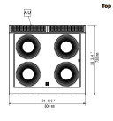 Zanussi 372021 EVO700 - 4 Zone Electric Induction Cooktop