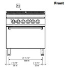 Zanussi 372026 EVO700 Electric Infrared 800mm 4 Zone Boiling Top with Electric Oven