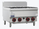 GASMAX Benchtop Natural Gas 4 Burner Cooktop w/ Splashback JUS-TR-4B