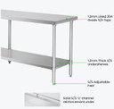 WB7-2400/A Stainless Steel Workbench