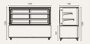 Exquisite CDS215 470L Three Tier Cake Display