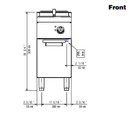 Zanussi 372084 EVO700 - 1 Well Freestanding Electric Fryer 14L