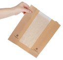Fiesta DC875 Compostable Food Bags with Glassine Windows (Pack of 1000)