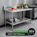 Modular Systems WBB7-1200/A 1200mm Stainless Steel Commercial Workbench with Splashback