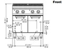 Zanussi 392411 EVO900 - 2 Wells Gas Pasta Cooker 40L