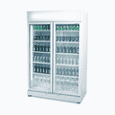 GM1000LWECO Bromic 2 Door Flat Glass LED Upright Display Fridge 960L