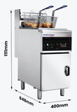 Electmax EF-28LE Commercial Electric Free-Standing Fryer – 28L Capacity